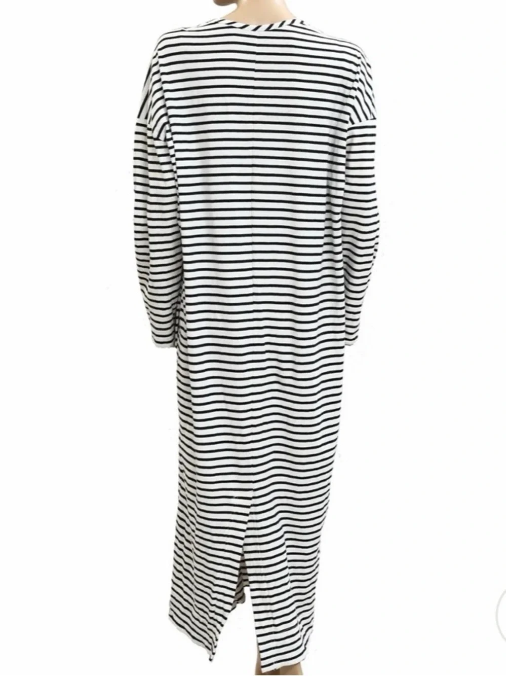 Free People Black & White Striped Maxi Dress